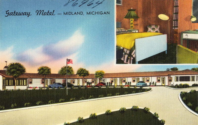 Gate-Way Motel (Gateway Motel) - Postcard (newer photo)